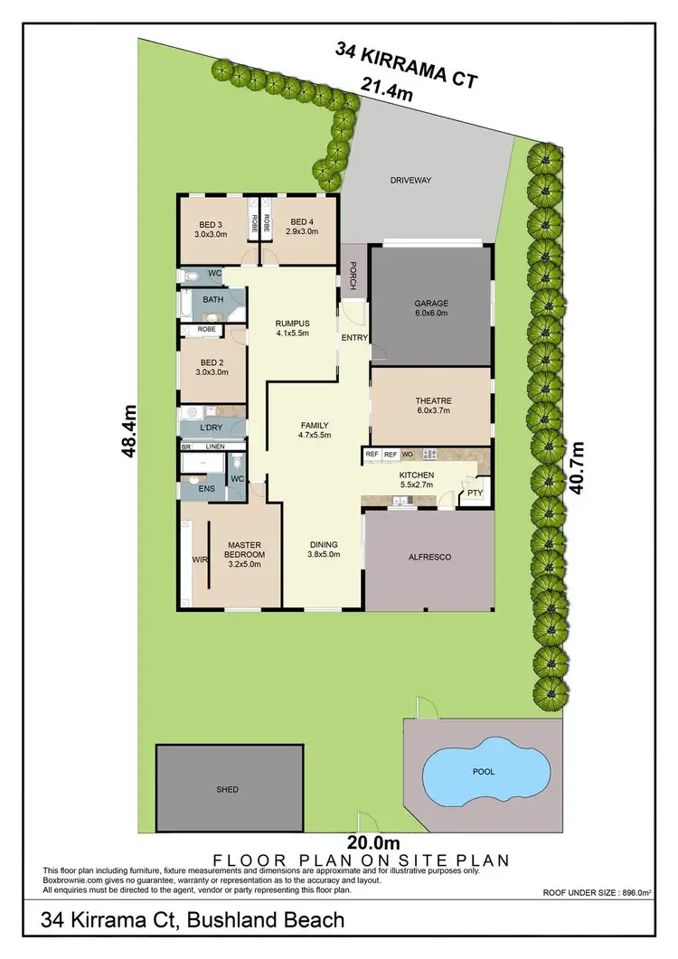 Floorplan of Homely house listing, 34 Kirrama Court, Bushland Beach QLD 4818