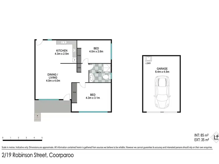 Floorplan of Homely unit listing, 2/19 Robinson Street, Coorparoo QLD 4151