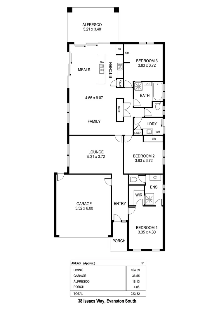 Floorplan of Homely house listing, 38 Isaacs Way, Evanston South SA 5116