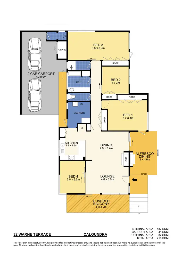 Floorplan of Homely house listing, 32 Warne Terrace, Caloundra QLD 4551