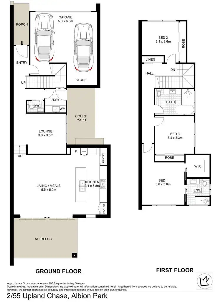 Floorplan of Homely semi-detached listing, 55 Upland Chase, Albion Park NSW 2527