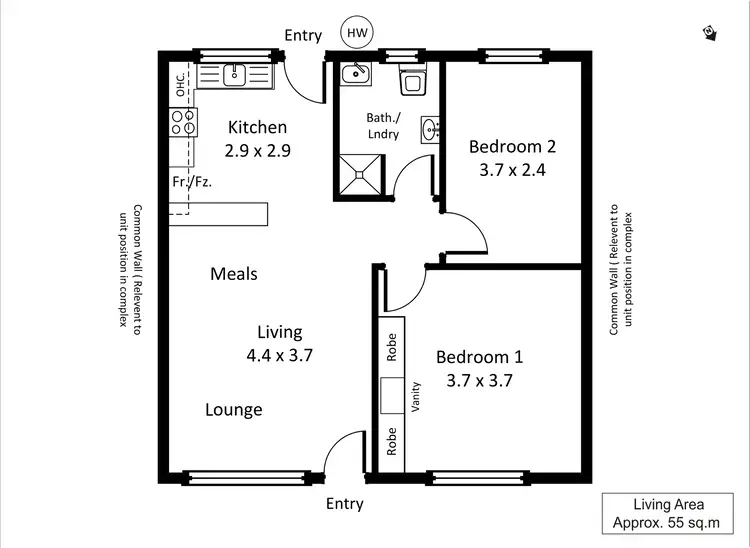 Floorplan of Homely unit listing, Units 1-4, 13 Zante Road, Berri SA 5343