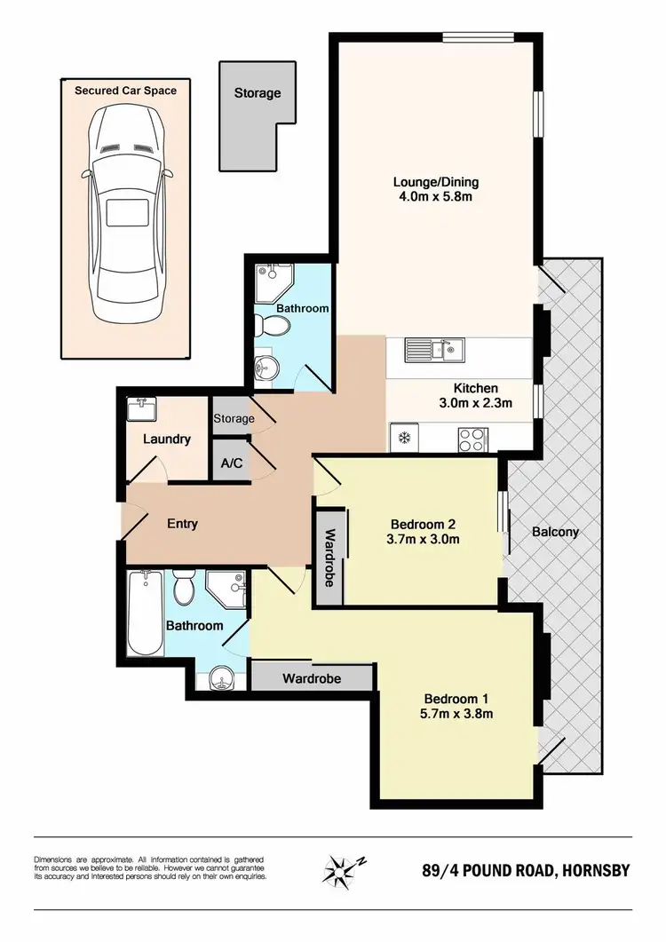 Floorplan of Homely unit listing, 89/4-10 Pound Road, Hornsby NSW 2077