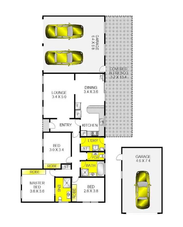 Floorplan of Homely house listing, 1 Cabarita Court, Corio VIC 3214
