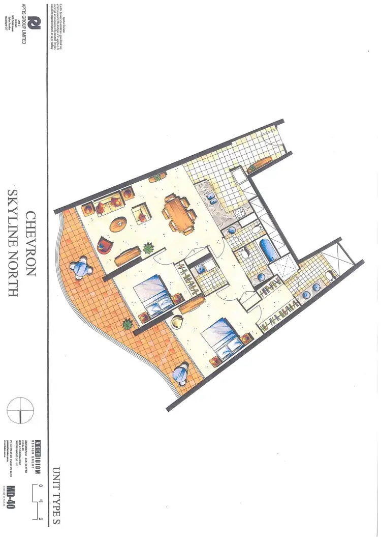 Floorplan of Homely unit listing, 2413/23 Ferny Avenue, Surfers Paradise QLD 4217