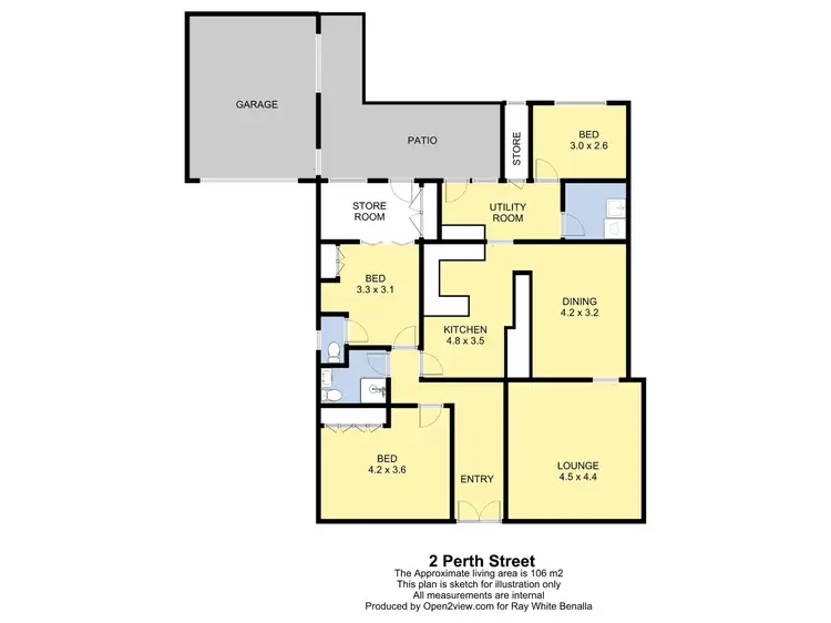 Floorplan of Homely house listing, 2 Perth Street, Benalla VIC 3672