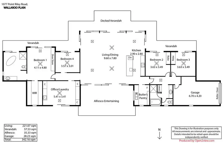 Floorplan of Homely rural property listing, 1077 Point Riley Road, Wallaroo SA 5556