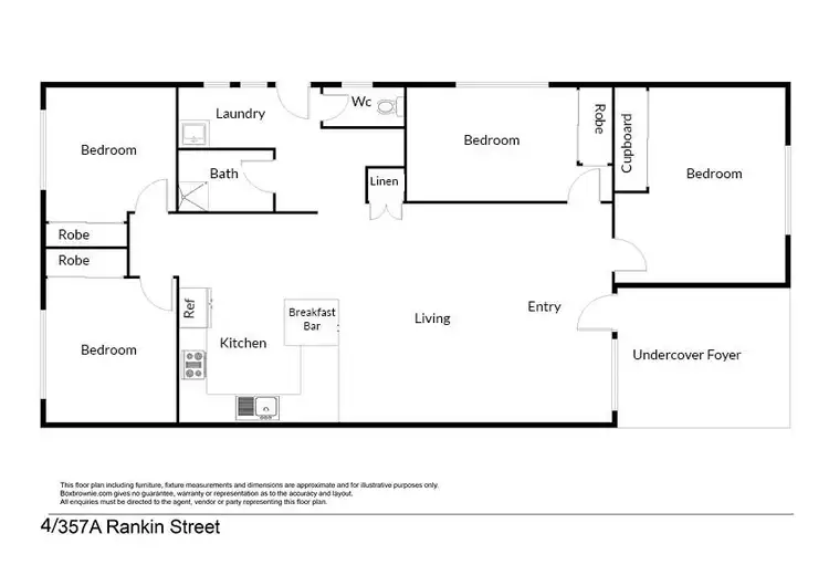Floorplan of Homely unit listing, 4/357A Rankin Street, Bathurst NSW 2795