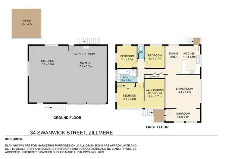 Floorplan of Homely house listing, 34 Swanwick Street, Zillmere QLD 4034