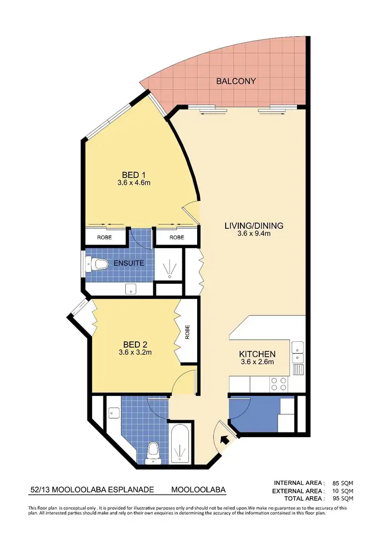 Floorplan of Homely unit listing, 52/13 Mooloolaba Esplanade, Mooloolaba QLD 4557