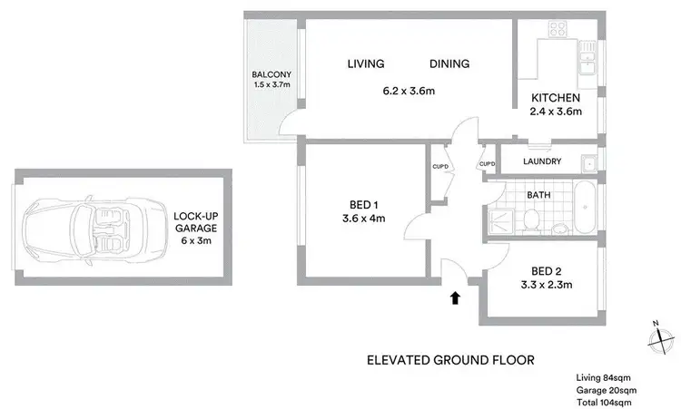 Floorplan of Homely apartment listing, 2/1679 Pacific Highway, Wahroonga NSW 2076