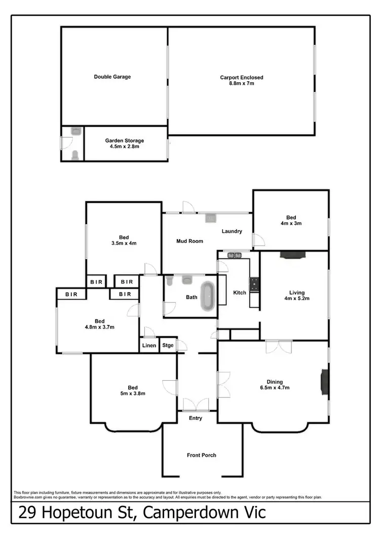 Floorplan of Homely house listing, 29 Hopetoun Street, Camperdown VIC 3260