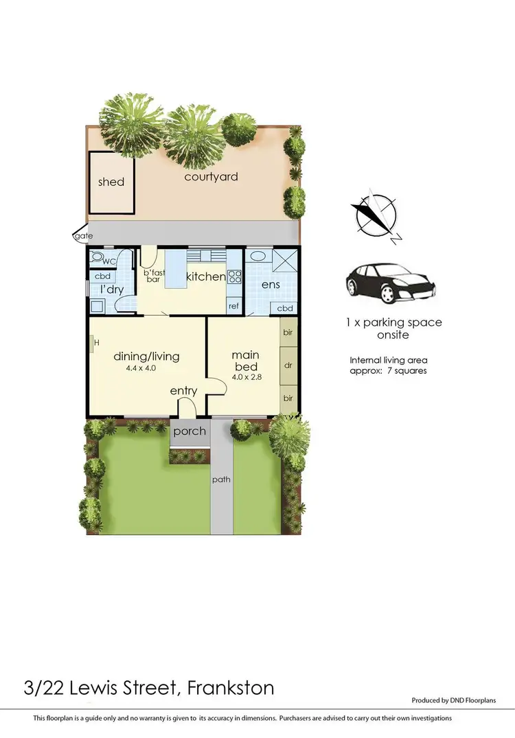 Floorplan of Homely unit listing, 3/22 Lewis Street, Frankston VIC 3199