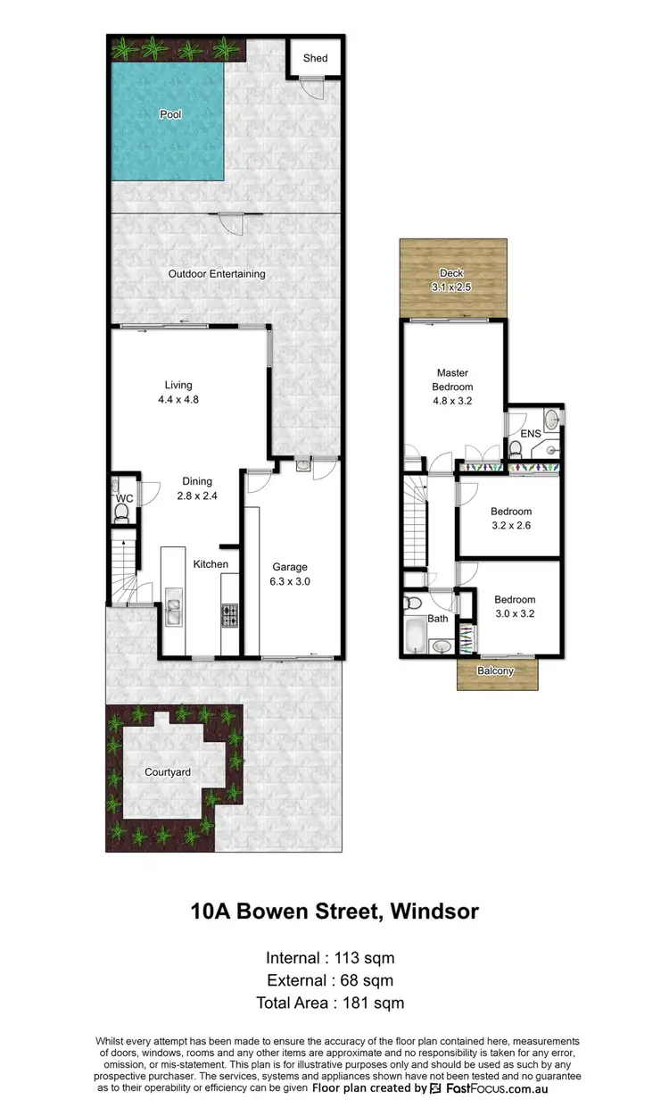 Floorplan of Homely semi-detached listing, 10a Bowen Street, Windsor QLD 4030