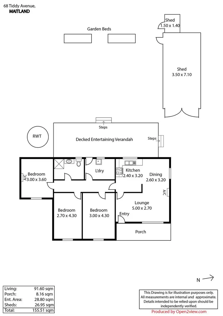 Floorplan of Homely house listing, 68 Tiddy Avenue, Maitland SA 5573