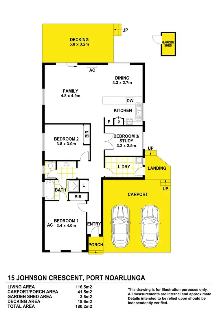 Floorplan of Homely house listing, 15 Johnson Crescent, Port Noarlunga SA 5167