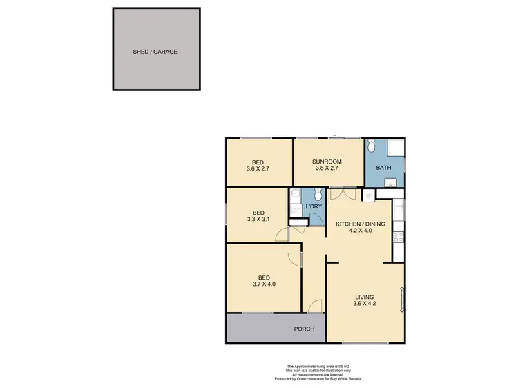 Floorplan of Homely house listing, 5 Goomalibee Street, Benalla VIC 3672