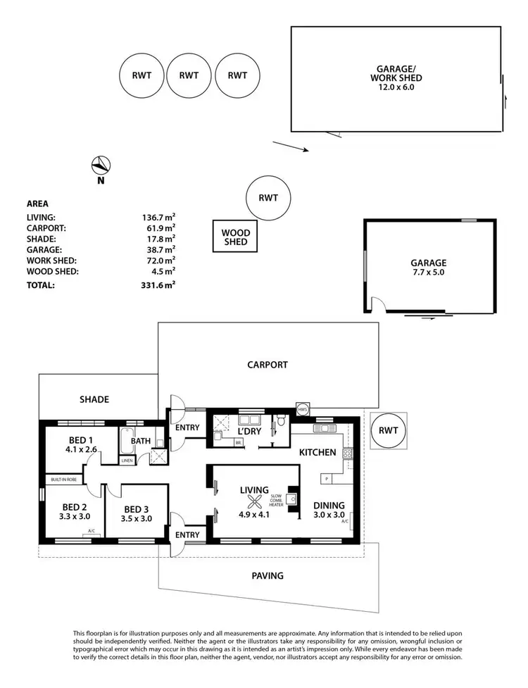 Floorplan of Homely house listing, 210 Woodlane Drive, Mypolonga SA 5254