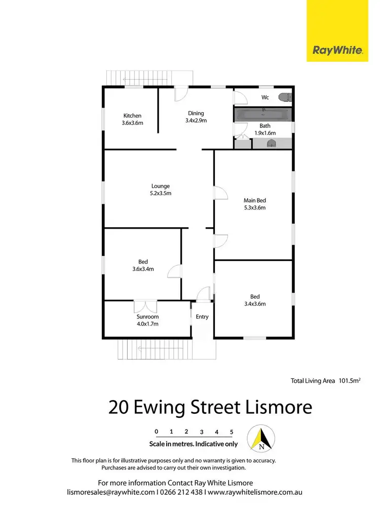 Floorplan of Homely house listing, 20 Ewing Street, Lismore NSW 2480