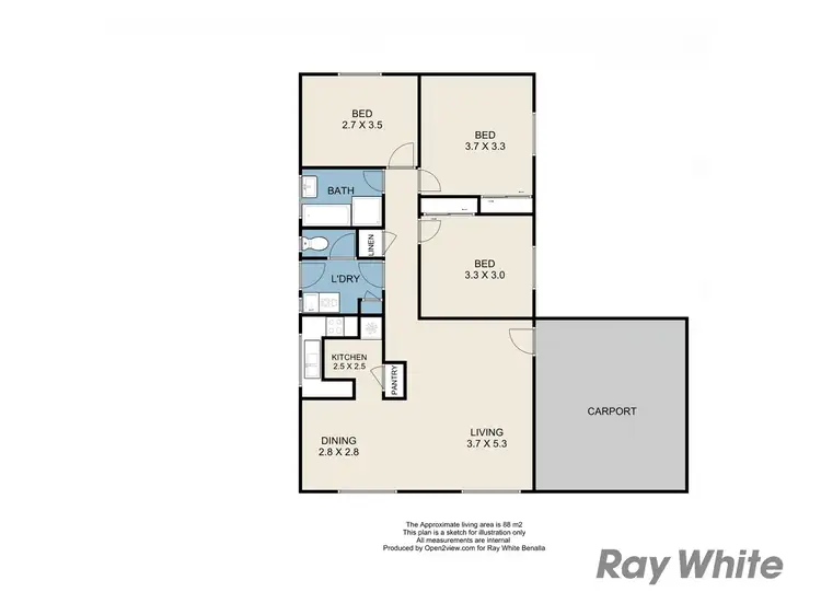 Floorplan of Homely house listing, 8 George Say Court, Benalla VIC 3672