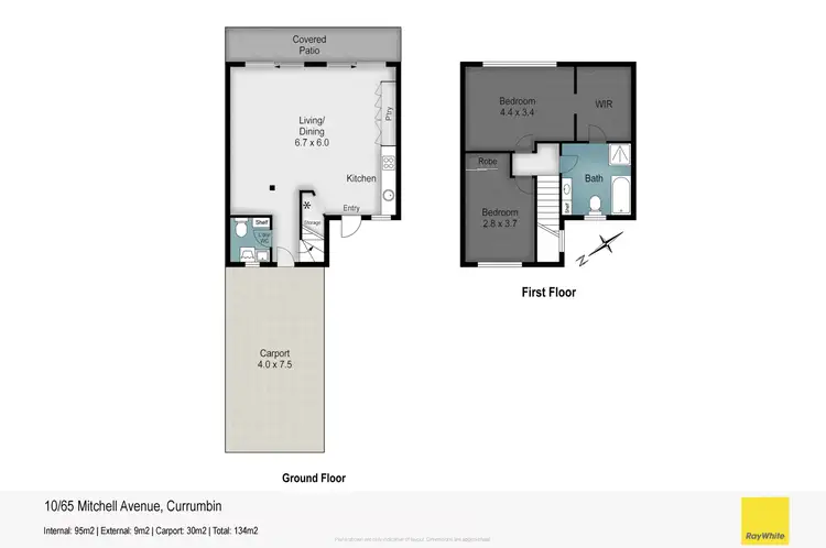 Floorplan of Homely townhouse listing, 10/65 Mitchell Avenue, Currumbin QLD 4223