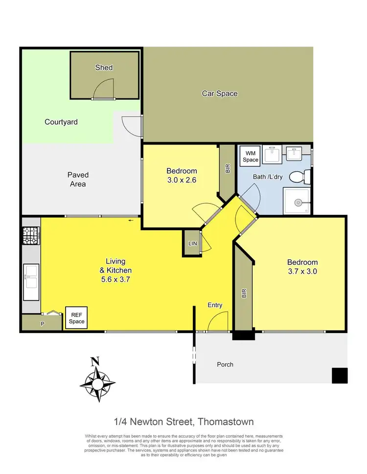 Floorplan of Homely unit listing, 1/4 Newton Street, Thomastown VIC 3074