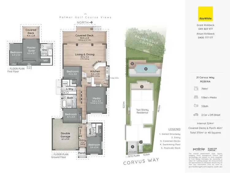 Floorplan of Homely house listing, 21 Corvus Way, Robina QLD 4226