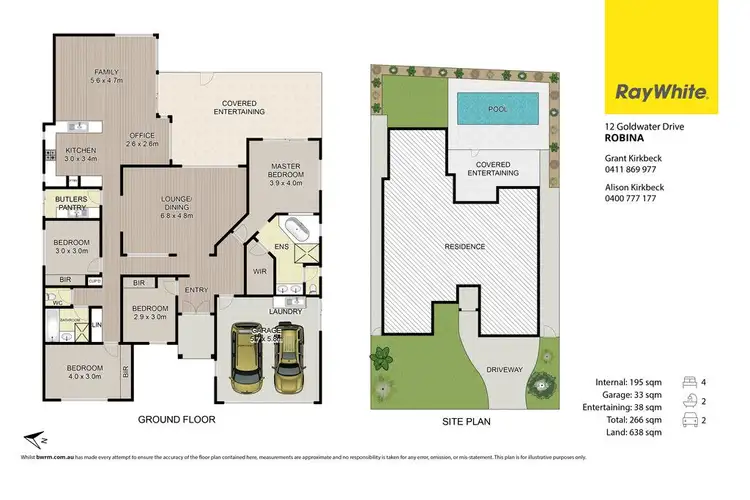 Floorplan of Homely house listing, 12 Goldwater Drive, Robina QLD 4226