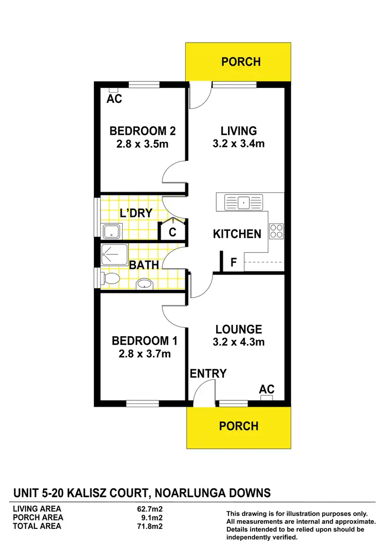 Floorplan of Homely unit listing, 5/20 Kalisz Court, Noarlunga Downs SA 5168
