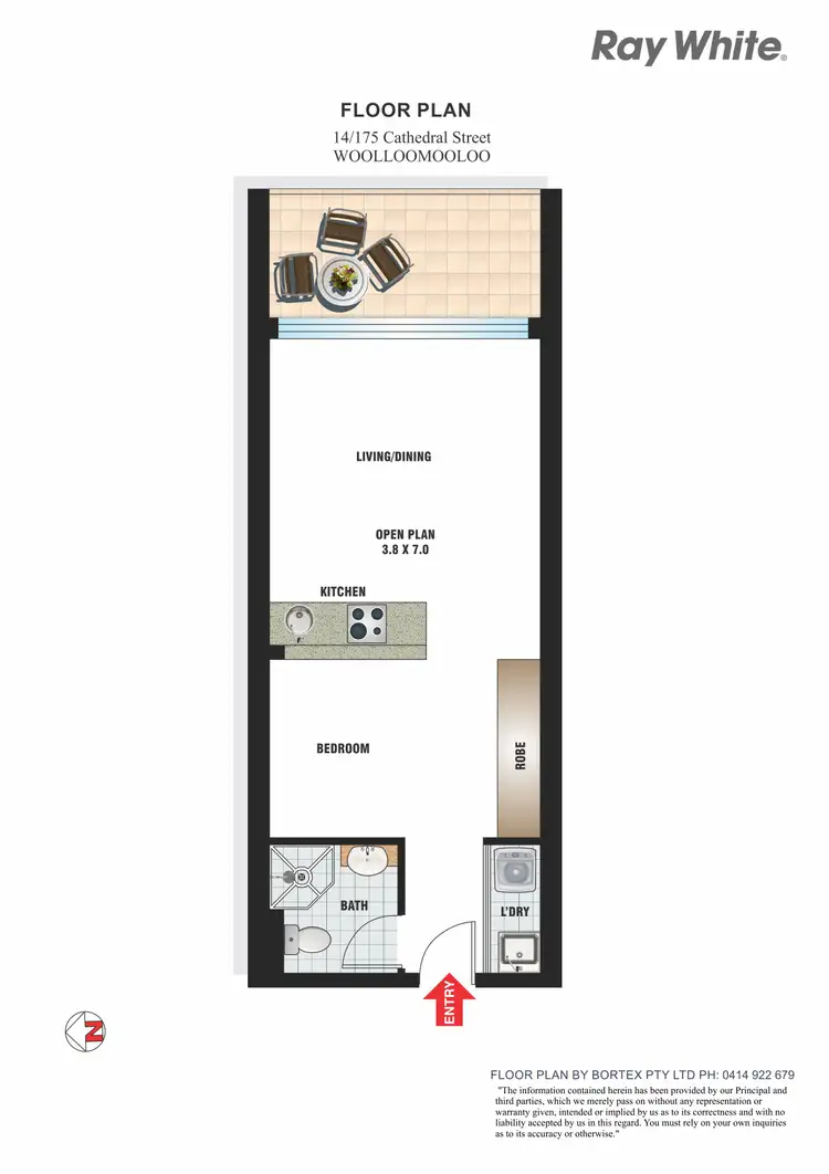 Floorplan of Homely studio listing, 14/173-175 Cathedral Street, Woolloomooloo NSW 2011