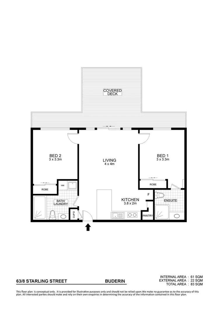 Floorplan of Homely unit listing, 63/8 Starling Street, Buderim QLD 4556