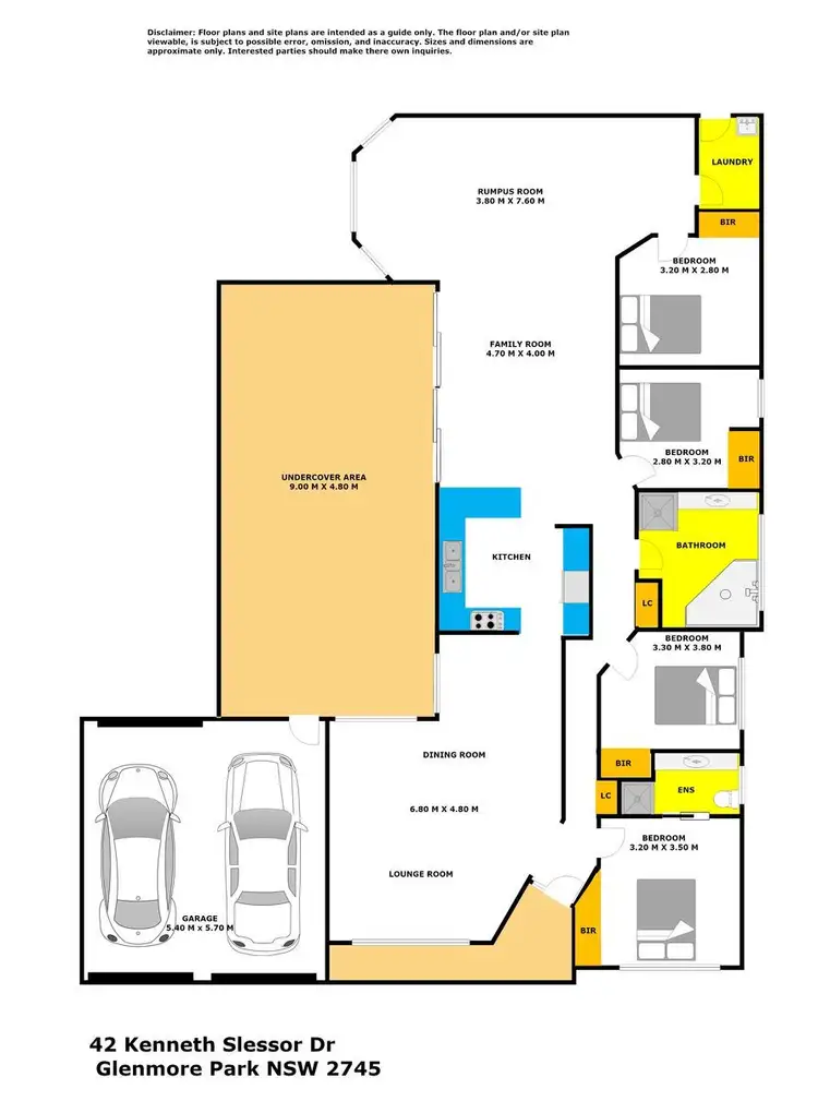 Floorplan of Homely house listing, 42 Kenneth Slessor Drive, Glenmore Park NSW 2745