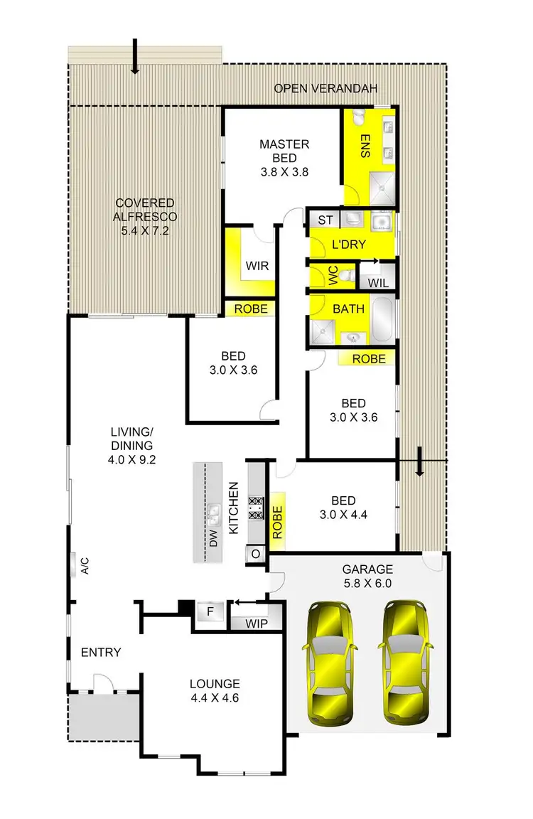 Floorplan of Homely house listing, 2-4 Esperence Crescent, Highton VIC 3216