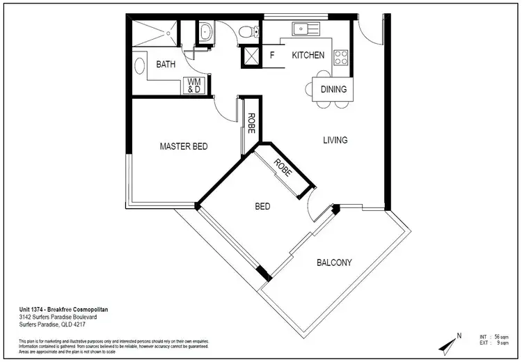 Floorplan of Homely unit listing, 1374/3142 Surfers Paradise Boulevard, Surfers Paradise QLD 4217