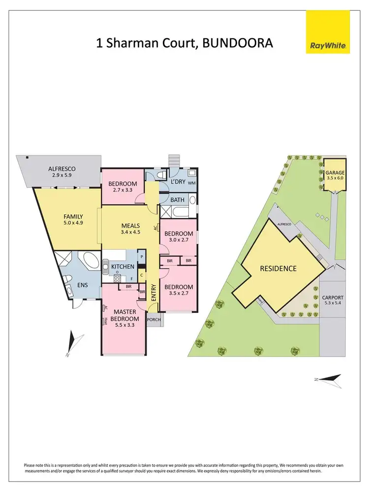 Floorplan of Homely house listing, 1 Sharman Court, Bundoora VIC 3083