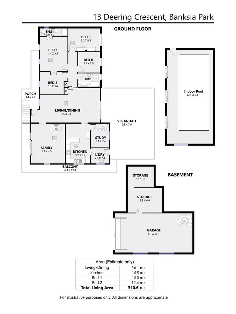 Floorplan of Homely house listing, 13 Deering Crescent, Banksia Park SA 5091