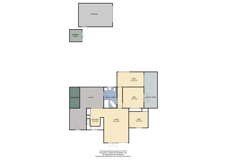 Floorplan of Homely house listing, 62 Kirkland Avenue, Euroa VIC 3666