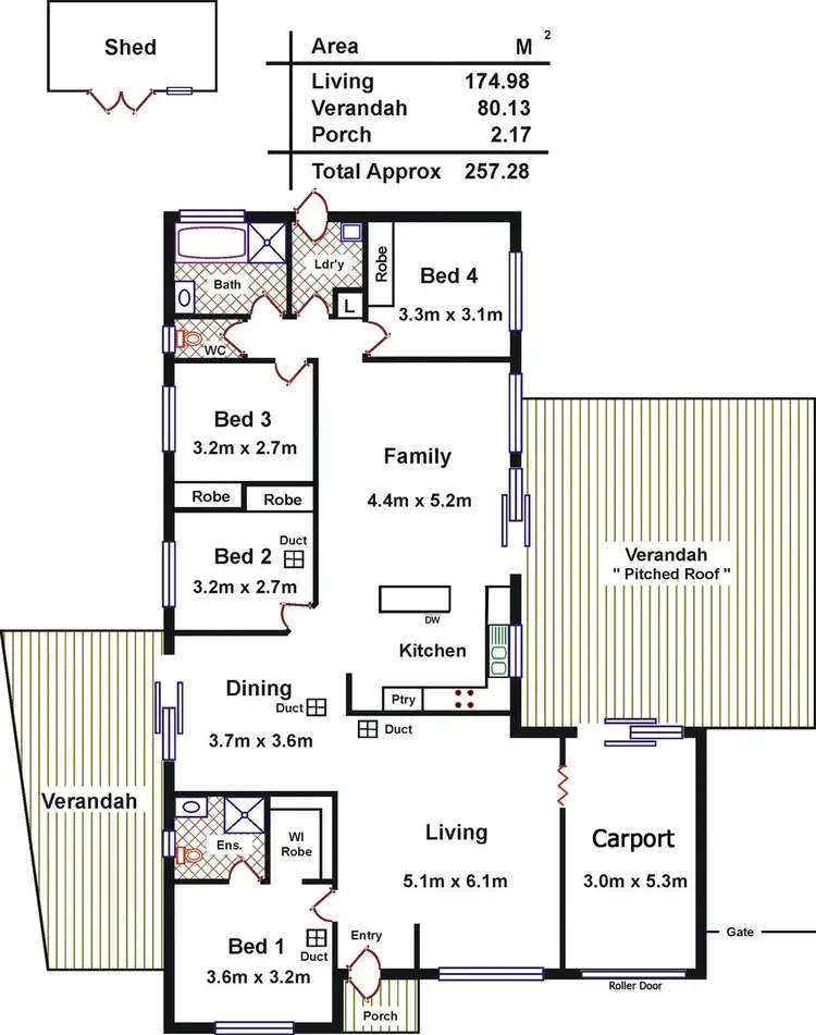 Floorplan of Homely house listing, 43 Jacaranda Drive, Craigmore SA 5114