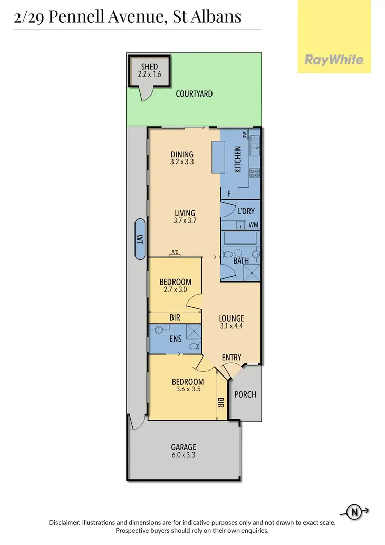Floorplan of Homely unit listing, 2/29 Pennell Avenue, St Albans VIC 3021