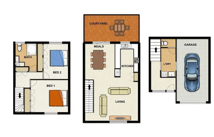 Floorplan of Homely townhouse listing, 1/398 Chatswood Road, Shailer Park QLD 4128