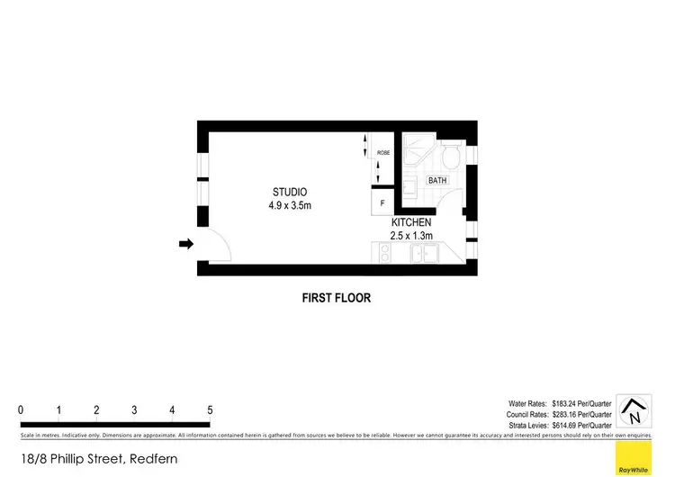 Floorplan of Homely apartment listing, 18/8 Phillip Street, Redfern NSW 2016