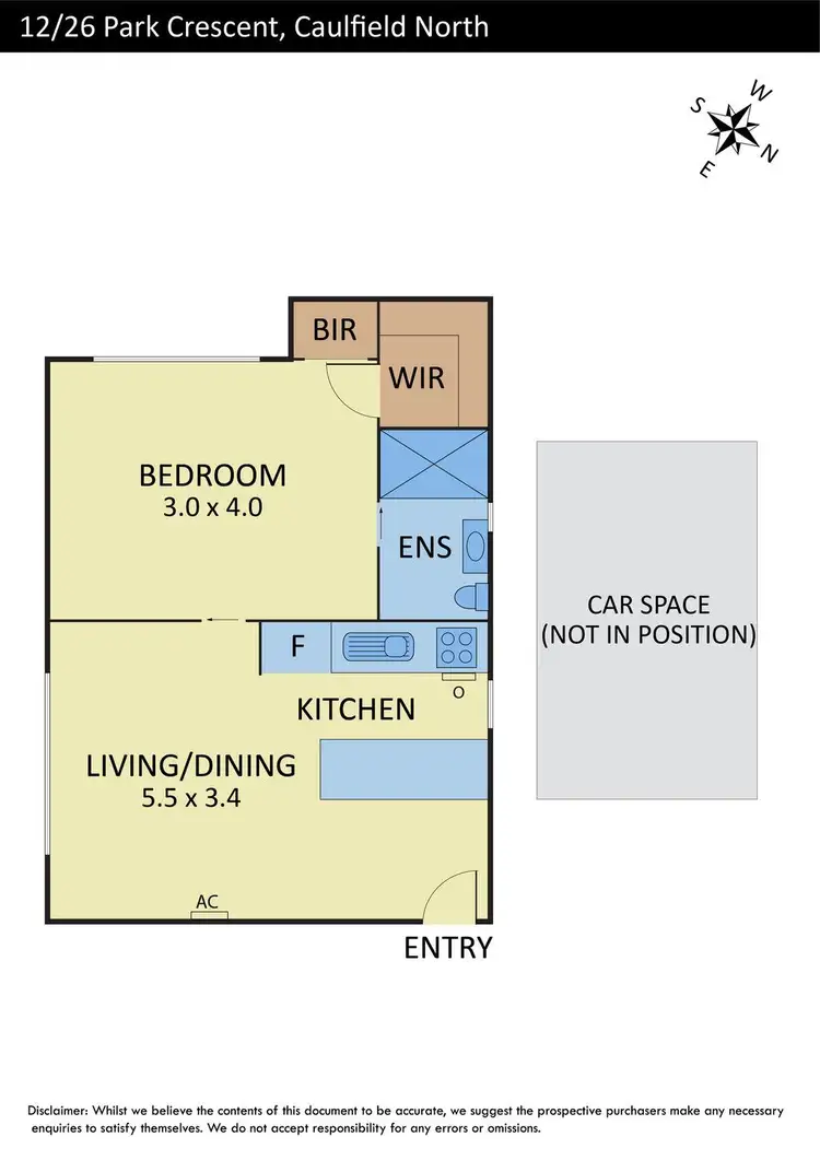 Floorplan of Homely apartment listing, 12/24-26 Park Crescent, Caulfield North VIC 3161