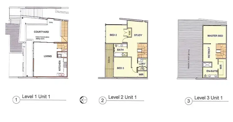 Floorplan of Homely townhouse listing, 1/15 Halford Street, Newstead QLD 4006