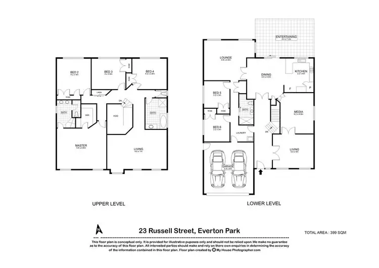 Floorplan of Homely house listing, 23 Russell Street, Everton Park QLD 4053