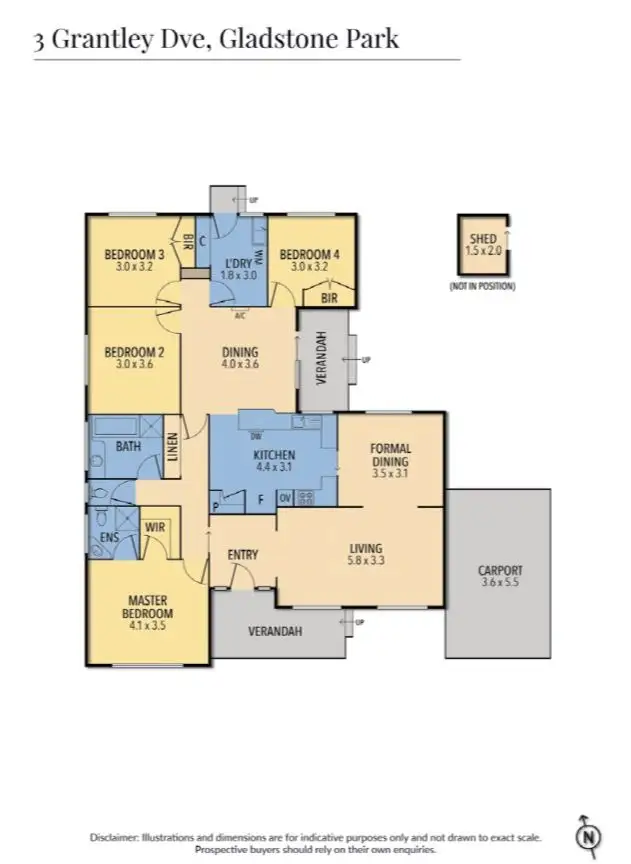 Floorplan of Homely house listing, 3 Grantley Drive, Gladstone Park VIC 3043