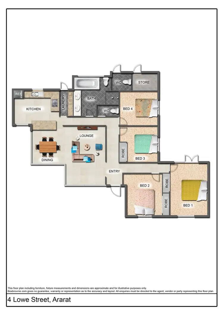 Floorplan of Homely house listing, 4 Lowe Street, Ararat VIC 3377
