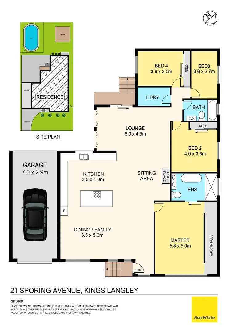Floorplan of Homely house listing, 21 Sporing Avenue, Kings Langley NSW 2147