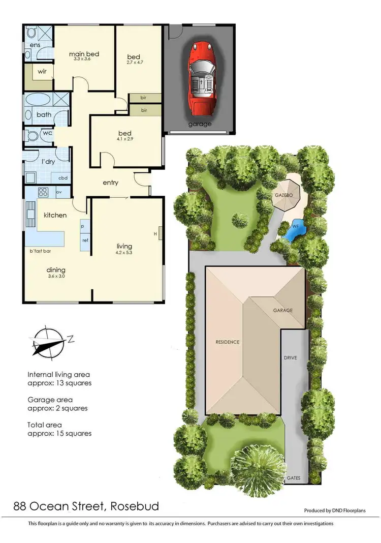 Floorplan of Homely house listing, 88 Ocean Street, Rosebud VIC 3939