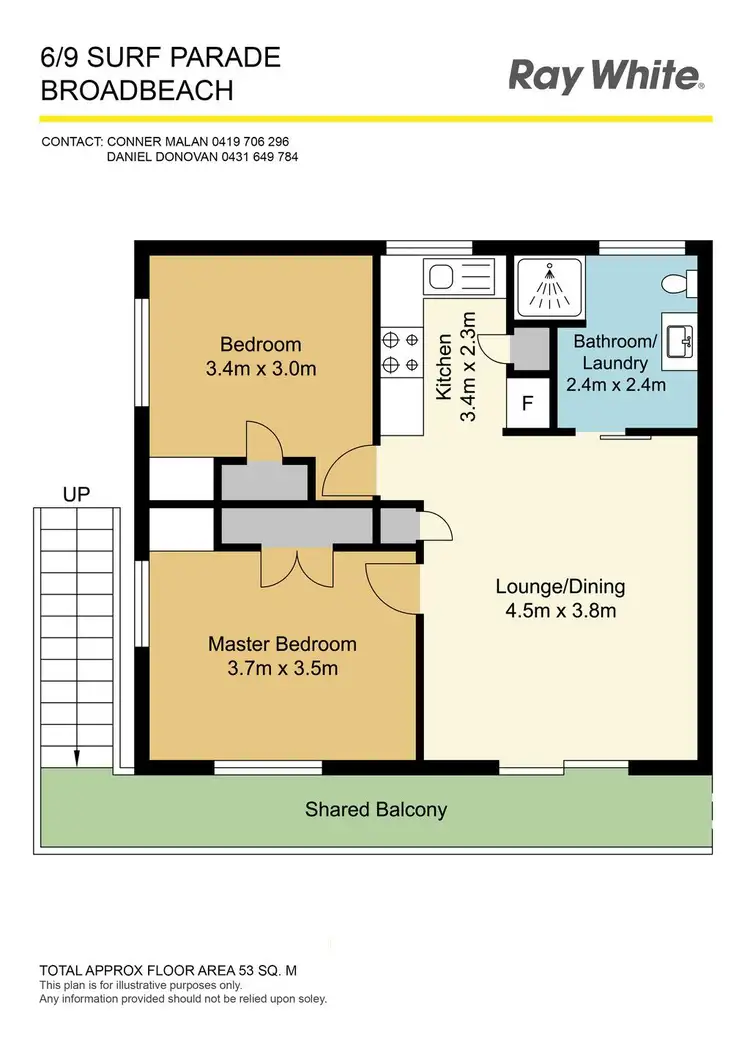 Floorplan of Homely unit listing, 6/9 Surf Parade, Broadbeach QLD 4218