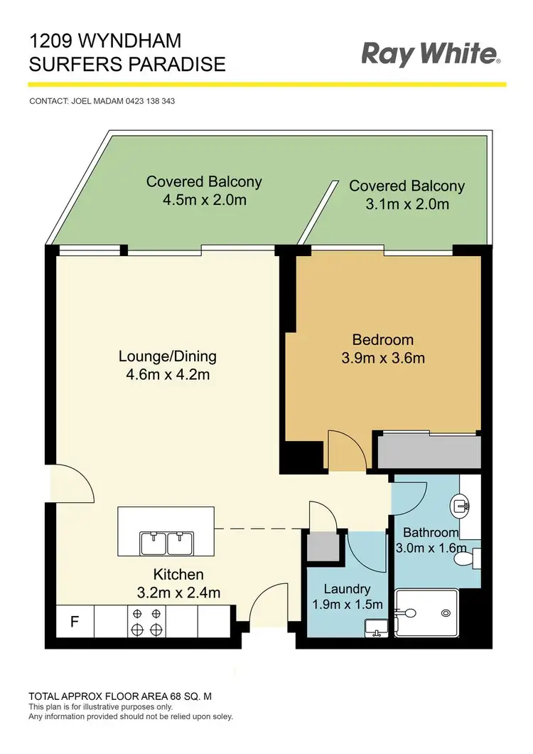 Floorplan of Homely unit listing, 1209/3018 Surfers Paradise Boulevard, Surfers Paradise QLD 4217